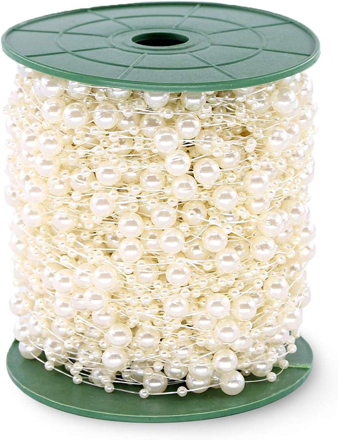 Amazon.com: Hilitchi 200Feet Roll Ivory Pearl String Party Garland ...