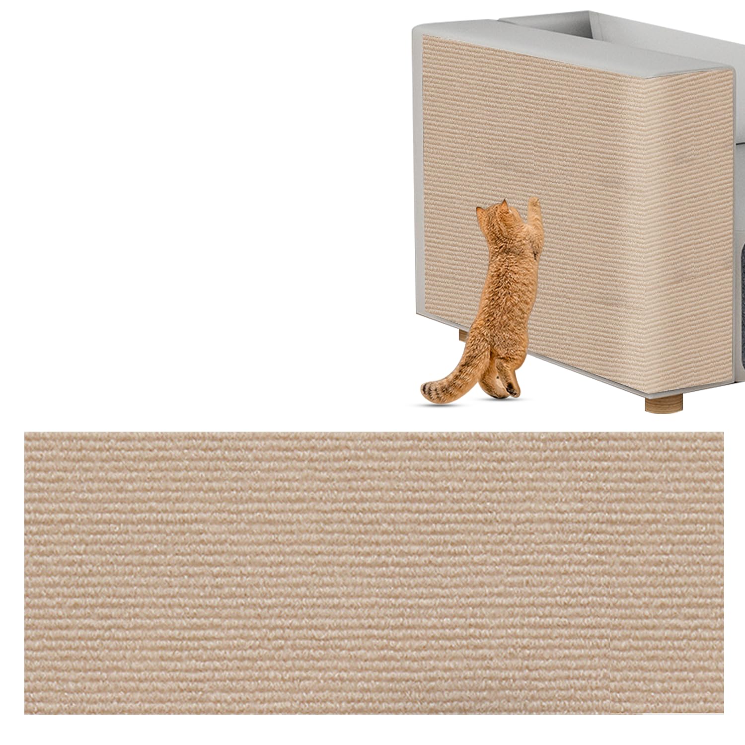 BendJoy® Cat Scratch Pad for Sofa, 40x100 CM Cut-to-Fit Self-Adhesive Cat Scratch Mat – Versatile Scratcher for Furniture, Wall, Door, and Corner Protection (B0DH25P2SV) Amazon Price History, Amazon Price Tracker