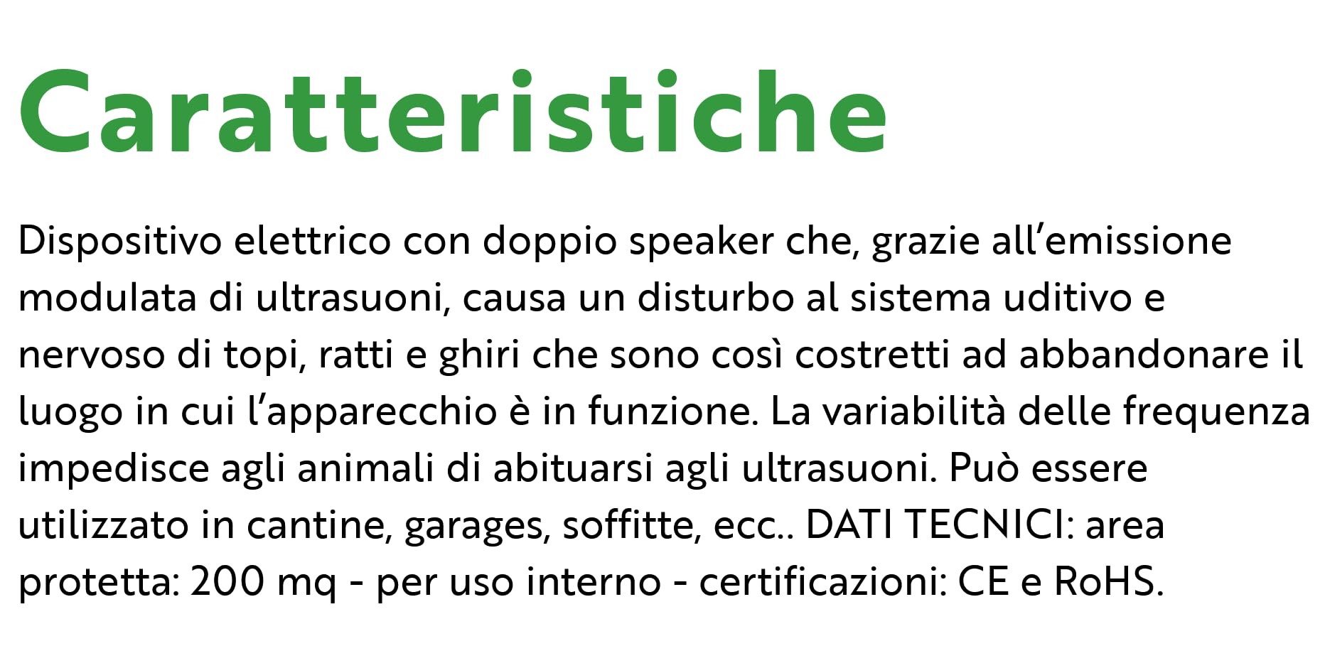 Flortis Topi Ratti Ultrasuoni Doppio Speaker Deterrente Elettrico con Alimentatore Dissuasore Uso Interno
