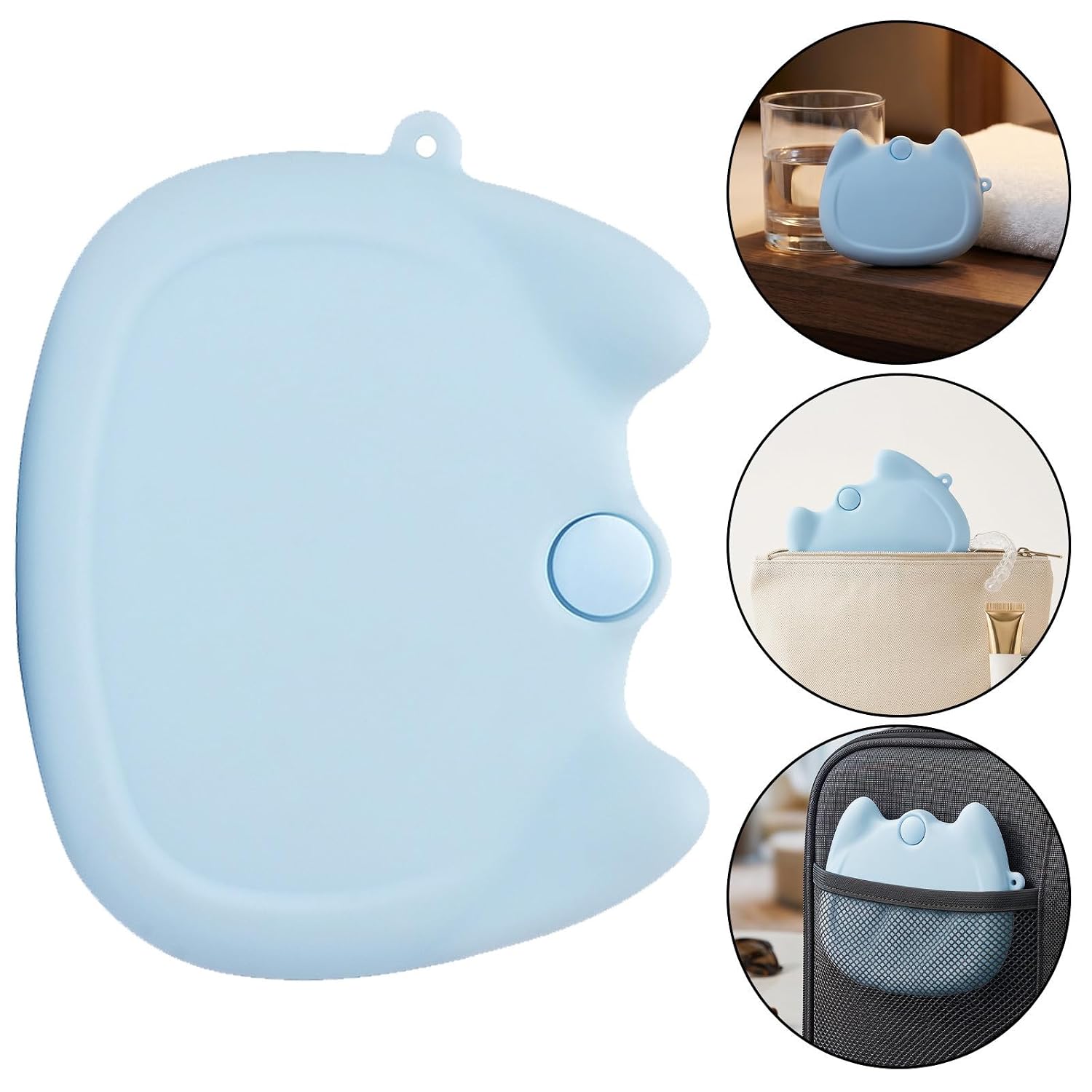 Retainer Vent with Silicone Holes Case for Dentures and Guards