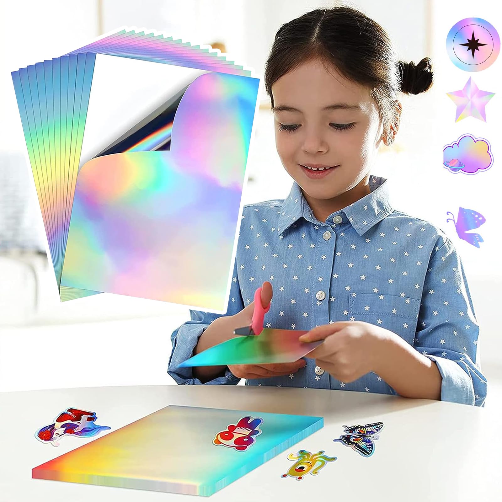 Sticker Paper 16 Stk Bedruckbare Klebefolie A4 Selbstklebende Folien  Druckerpapier, Sticker Papier Zum Bedrucken, Transparent Wasserfest  Inkjet-Vinyl-Aufkleber, Für Laserdrucker \u0026 Tintenstrahldrucker Prägefolie  Gold, image size:1600x1600