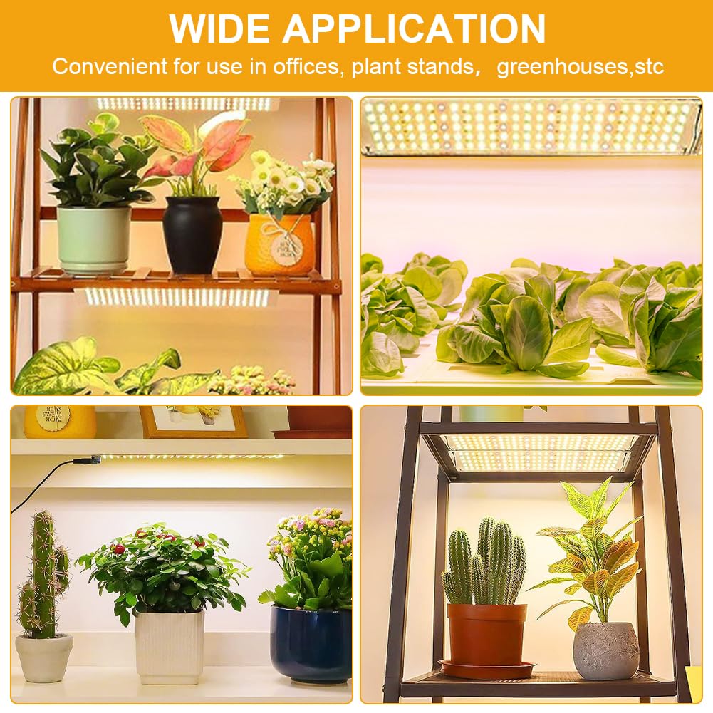 OFFCUP 20W Lampe de Croissance LED, 3pcs Plante Spectre Complet, Horticole Avec Minuterie 3/6/12H, Culture 270 LED Pour Plantes d'Intérieur Semis Serre Étagères de Culture [Classe énergétique B]