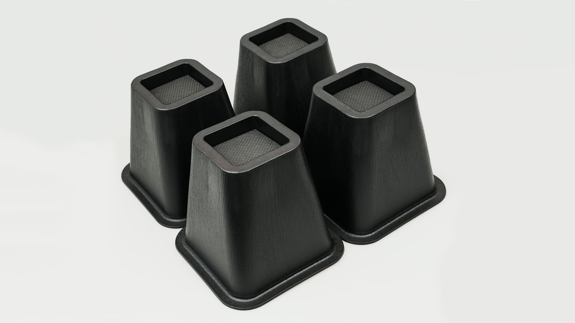 ANNKUT 6-Inch Heavy Duty Bed Risers (6 Pack) - Round Furniture Lifts For Bed, Desk, Sofa, Supports Up To 6000 Lbs, Black - View #12