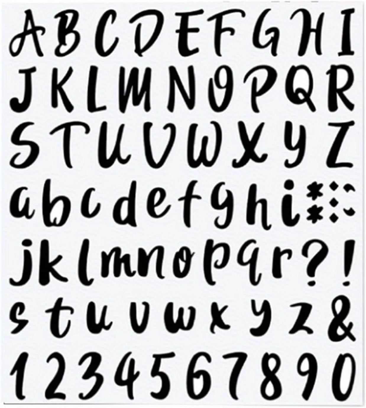 Letter Stickers 20 Sheet PVC Alphabet And Number Stickers Self-Adhesive Vinyl Lettering Decals For Signs,Single Use Classroom(White)
