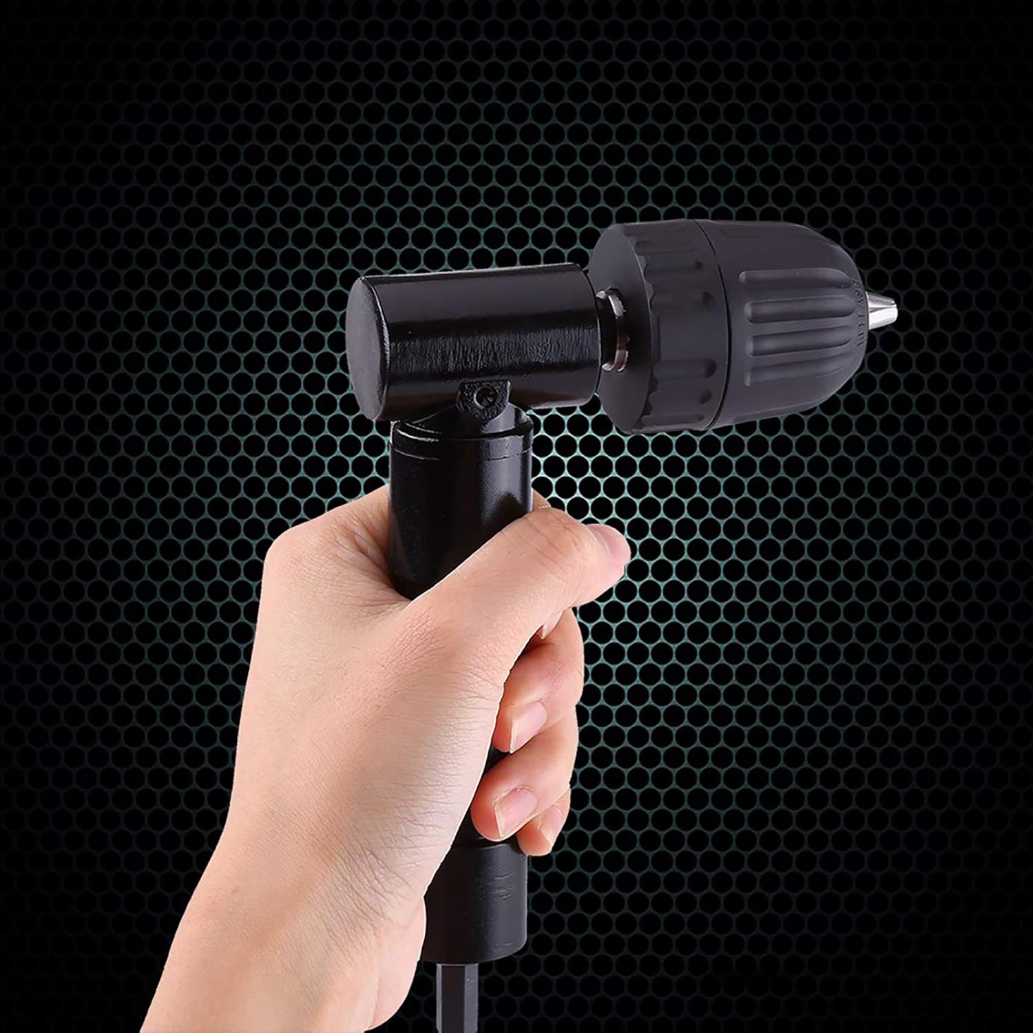 90 Degree Right Angle Bend Extension 0.8-10mm Cordless Drill Attachment Adapter 8mm Hex Shank Power Electric Drill Tool