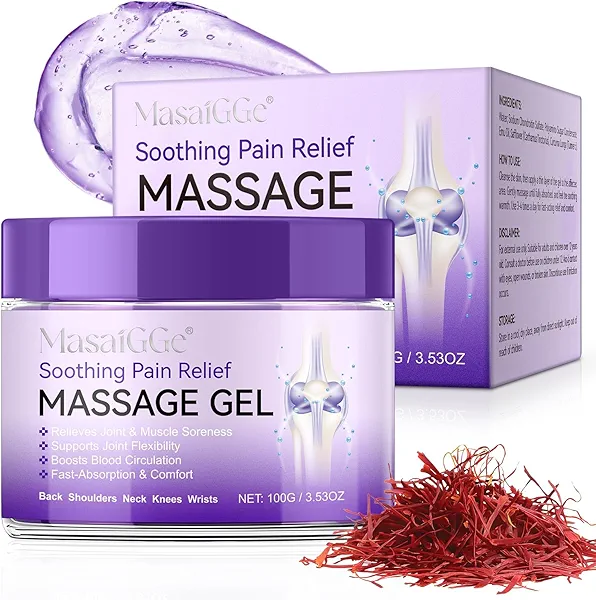 Soothing Massage Gel - Joint Massage Purple Gel, Natural Ingredients & Fast-Absorbing for Soothing Joint, Shoulder, Knee, Back & Muscle Stiffness