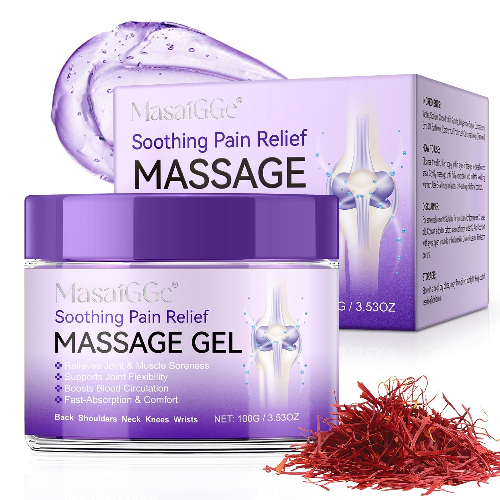 Amazon.com : Soothing Massage Gel - Joint Massage Purple Gel