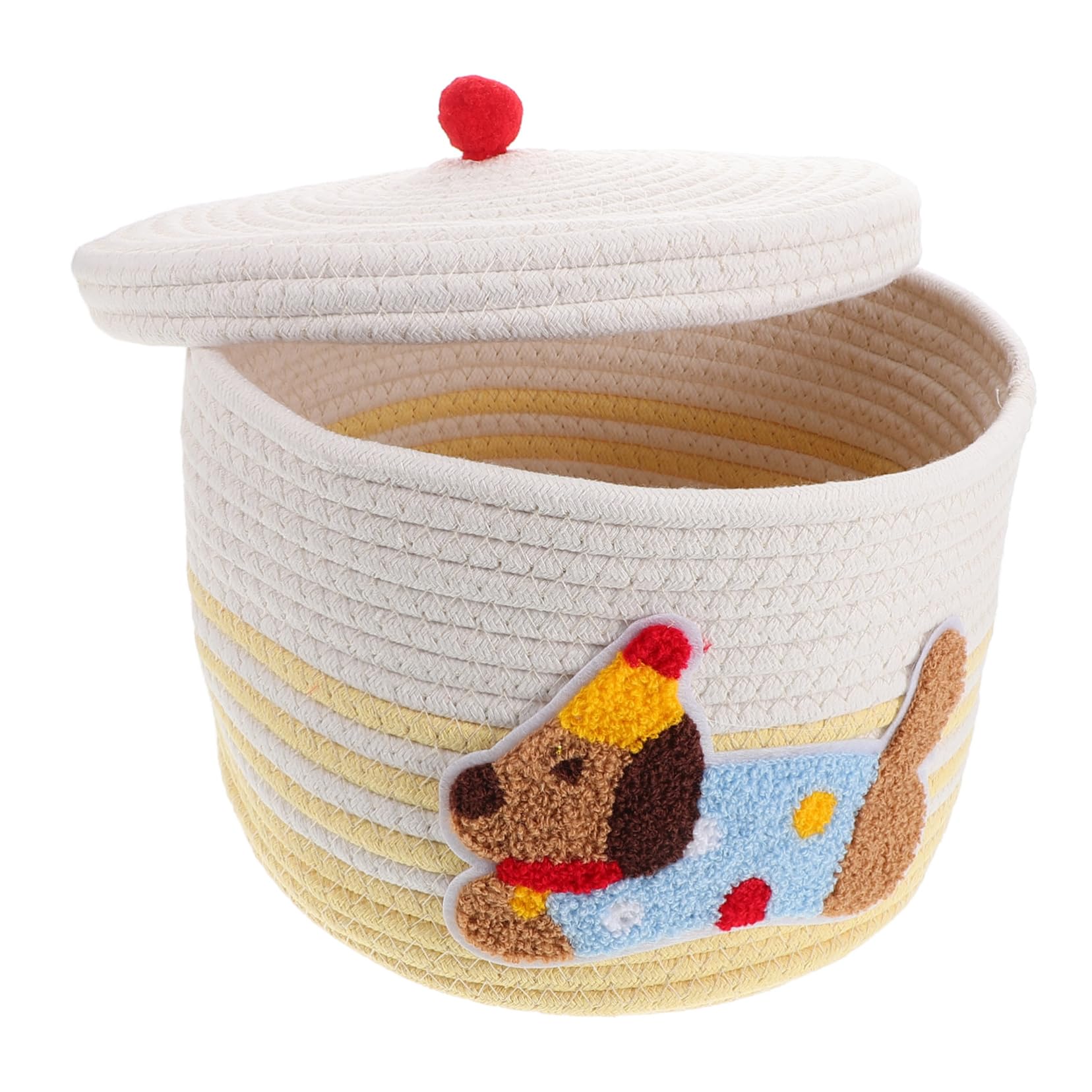 Panier pour voiture anti-poussière en coton avec grand couvercle