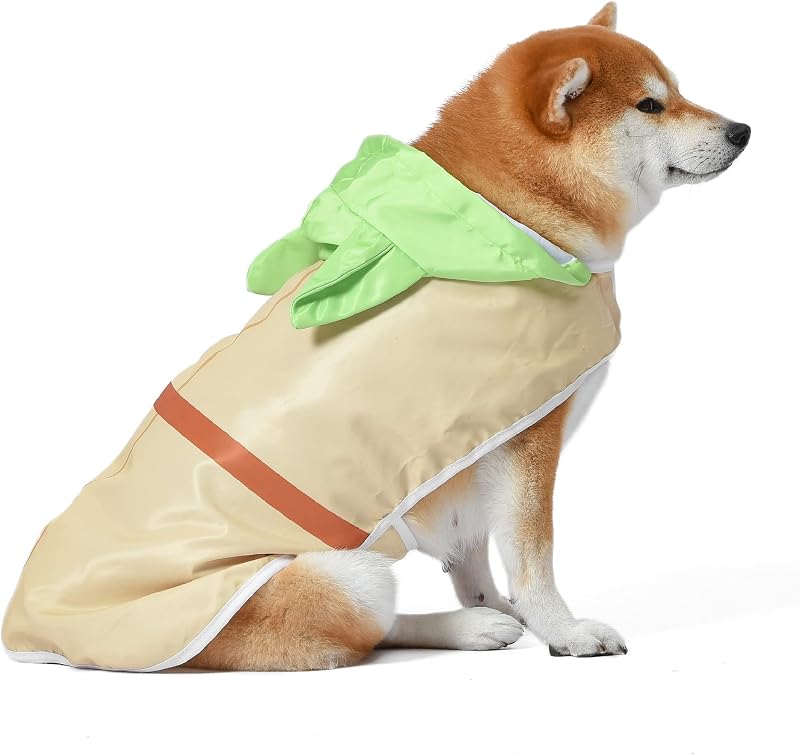 Capa de Chuva para Cães Star Wars Yoda em PVC Impermeável Tamanho Médio
