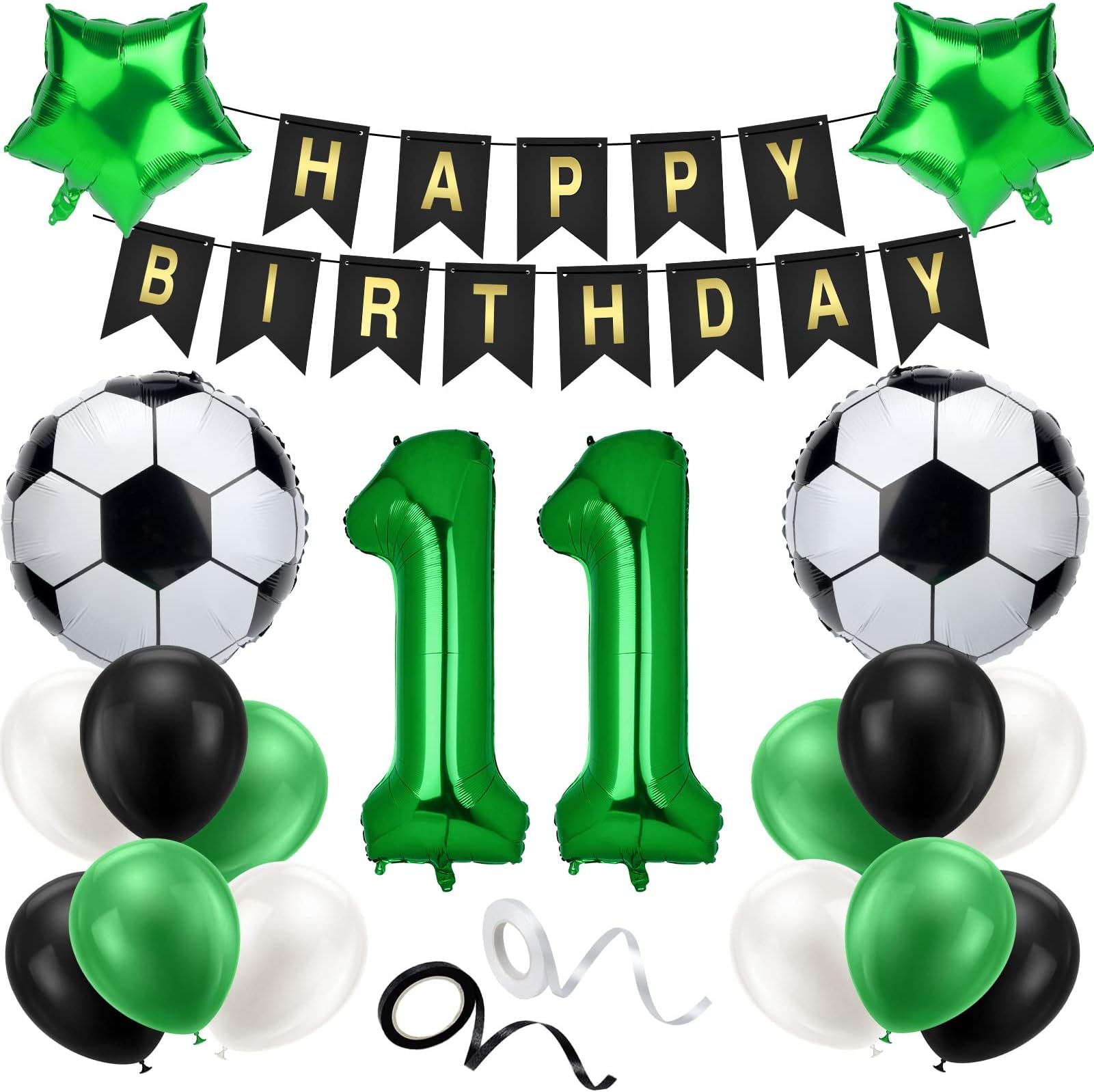 Football Birthday Decorations, 20 Pcs Balloon Decoration, Party Supplies for Kids Football Fans