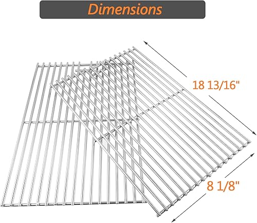 Miniatura 4 de BQMAX Piezas de repuesto para parrilla de 3 quemadores Kitchen Aid 720-0953, 720-0953A, 720-0953B, 730-0953A, 730-0953B, rejilla de cocción de acero