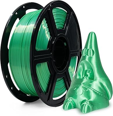 20 – Flashforge 3D Printer Filament Silk PLA 1.75mm 1kg Spool-Dimensional Accuracy +/- 0.02mm (Green)