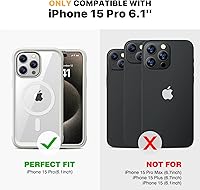 Vista 620 de Diaclara - Funda diseñada para iPhone 15 Plus de 6.7 pulgadas, transparente, cuerpo completo, con protector de pantalla, resistente de protección