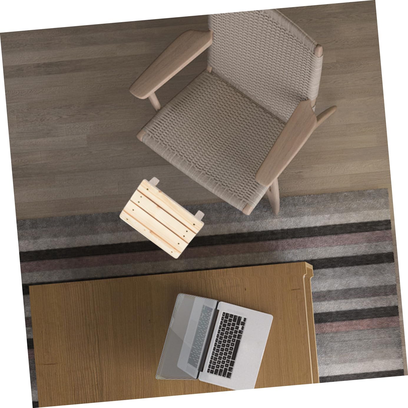 iplusmile Poggiapiedi Da Ufficio in Legno Massello 30x20x11 Cm Inclinato Supporto Poggiapiedi Ergonomico Portatile Per Casa e Studio