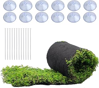 Terrarium Moss Background 7.9 x 39 Inch, Reptile Backdrop Wall Decor and Artificial Moss Reptile Amphibian Cage Decoration for Lizard Bearded Dragon Snake Frog Chameleon Leopard Gecko Tortoise