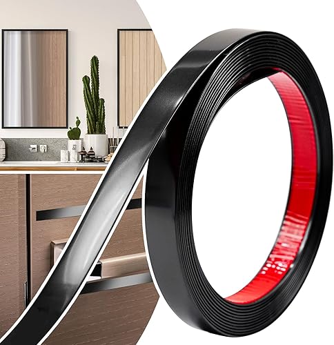 Miniatura 23 de 0.39in × 20 pies de moldura de pared pelar y pegar - Moldura flexible autoadhesiva para paredes, bordes, marcos, marcos de ventanas, azulejos