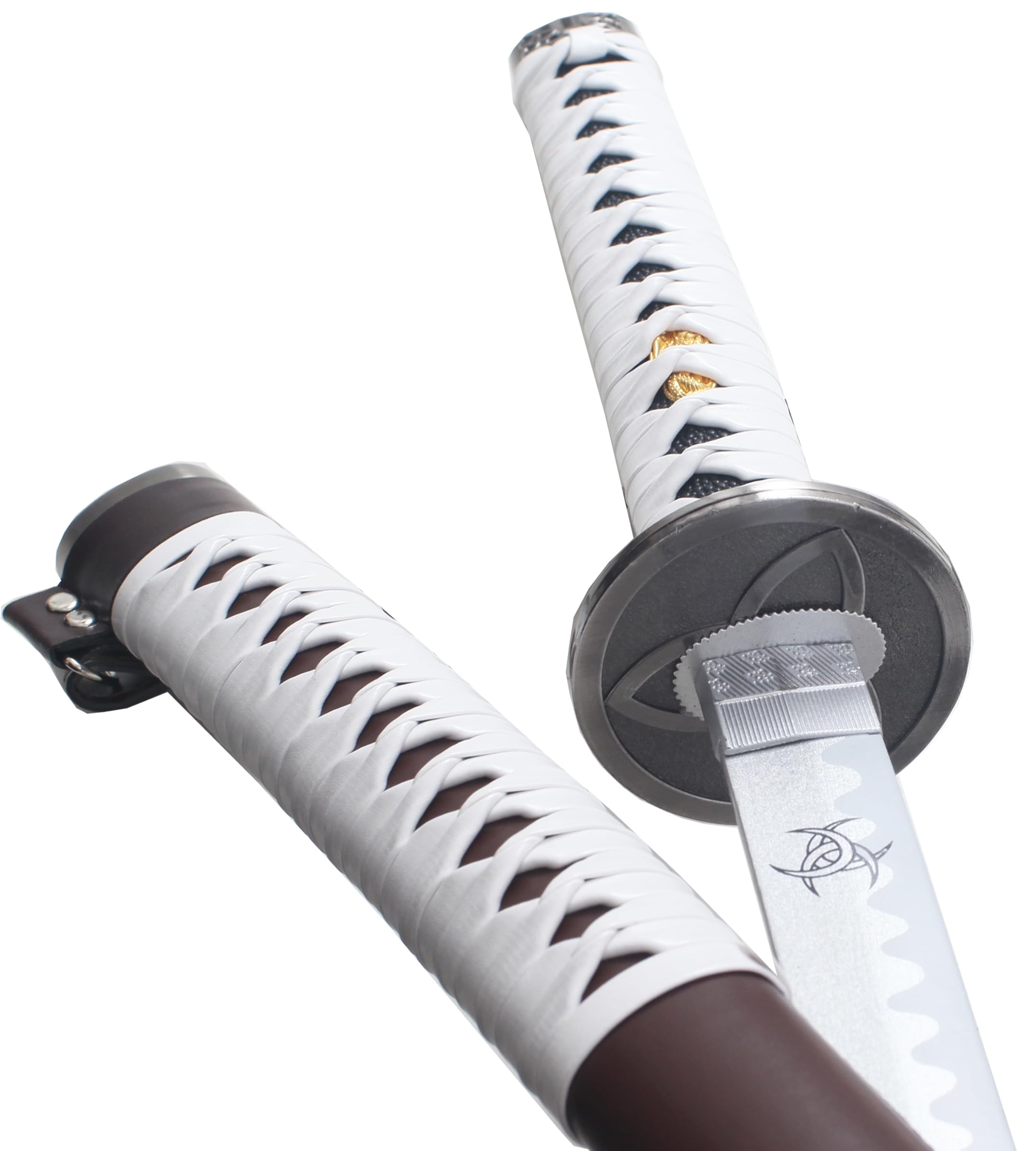 Katana en Bois Michonne - Épée Sabre pour Décoration et Cosplay Zombie avec Présentoir
