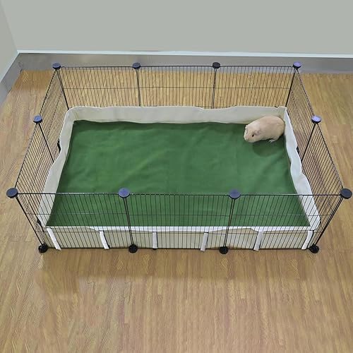 Miniatura 10 de Jaula de cobaya de 47 x 24 pulgadas, parte inferior de lona para jaula de conejillo de indias del medio oeste o conejillo de indias de Tienda,