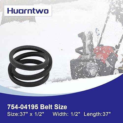 Miniatura 2 de Huarntwo 754-04195 954-04195 Correa de transmisión de barrena para MTD Cub Cadet 26" sopladores de nieve de 3 etapas (12" x 37")