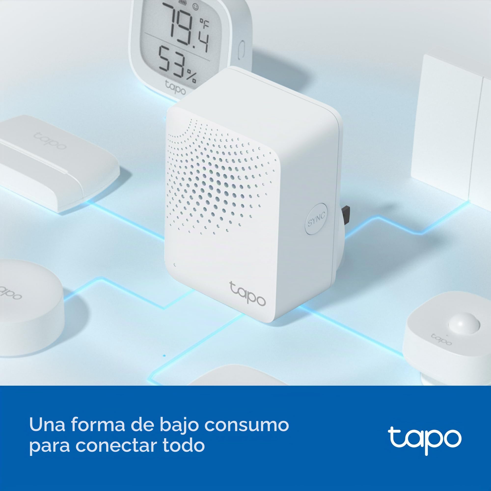 TP-Link Tapo Kit de inicio de sensor de puerta, compatible con Matter, sensor de contacto inteligente para ventana de puerta x 3, concentrador inteligente con timbre integrado, automatización