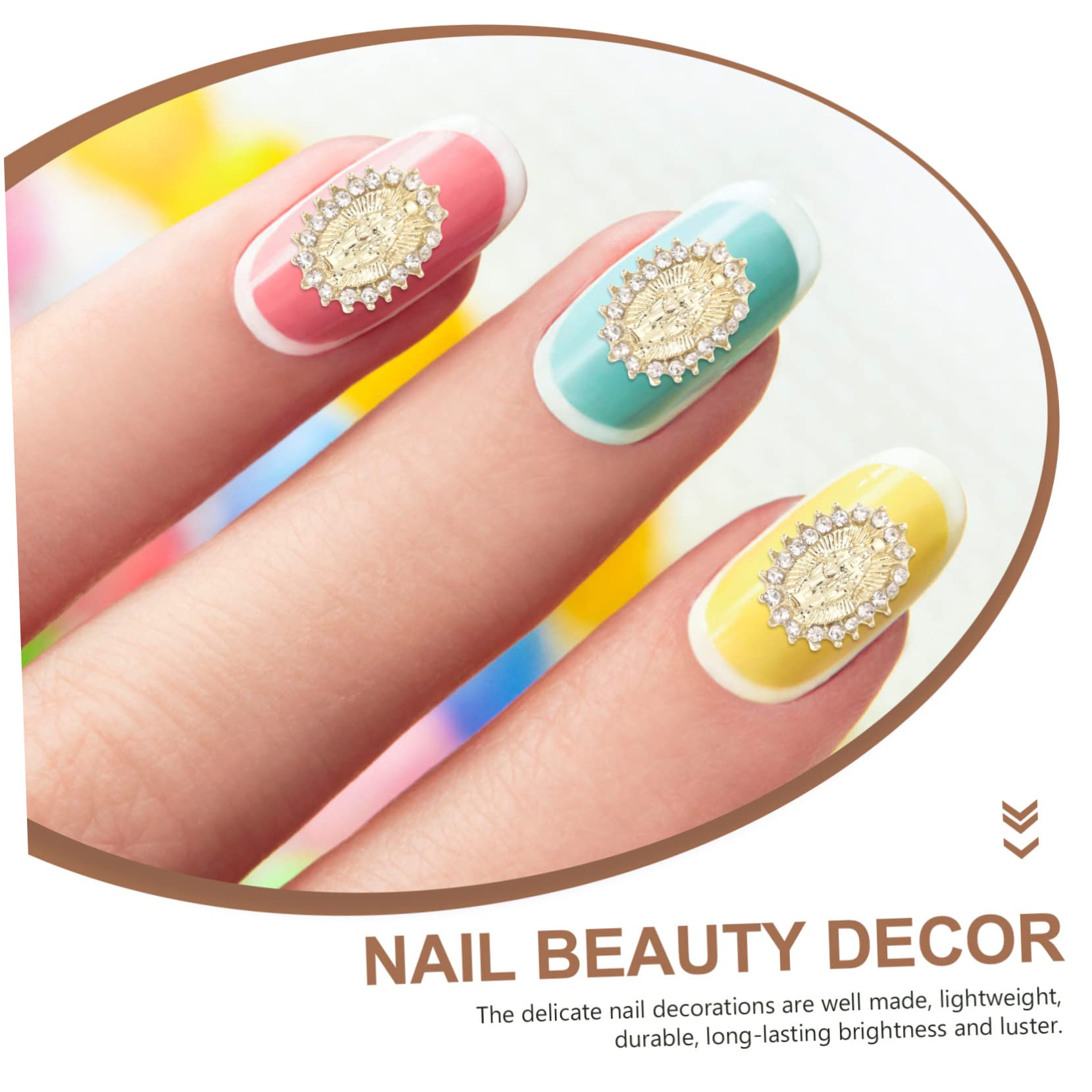 5 set Gioielli Con Diamanti Per Unghie Punte Per Unghie Ciondoli Con Strass Nail Art Adesivi Per Unghie Decorazioni Per Nail Art Manicure Accessori Per Le 20 pezzi * 5