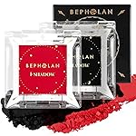 BEPHOLAN 2 PCS Single Matte Black Red Eyeshadow Palette,Eyeliner Powder Goth Makeup Eyeshadow,Gothic Vampire Makeup Kit