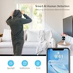 Jennov Outdoor/Indoor Security Cameras 5Ghz/2.4Ghz, 2K HD Wireless WiFi/Color Night Vision/AI Human Motion Detection /2-Way Audio/IP66 Waterproof Pet Dog Cat Baby Monitor Camera for Home Security