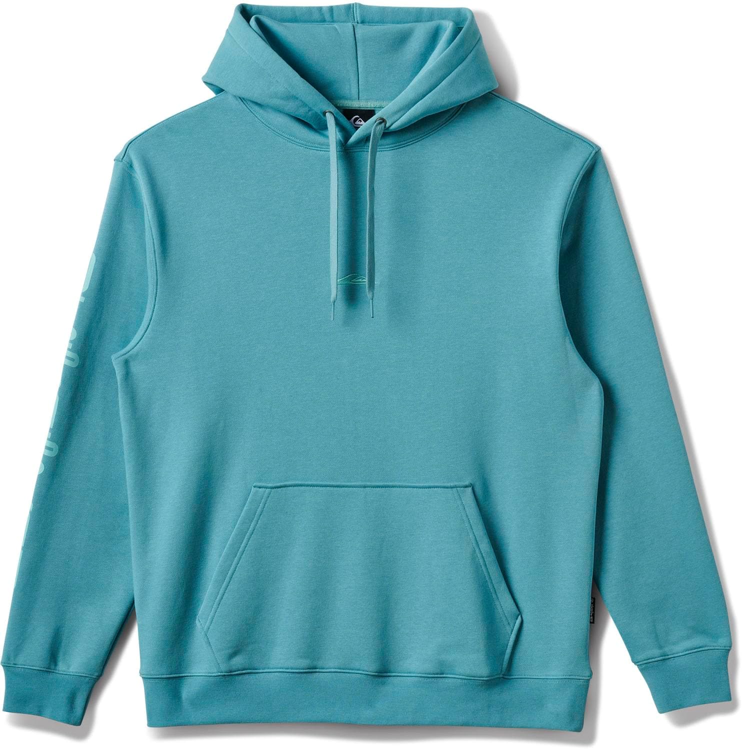 Quiksilver - Mens Passage Logo Long Sleeve Hoodie, Color Dusty Turquoise, Size: Small