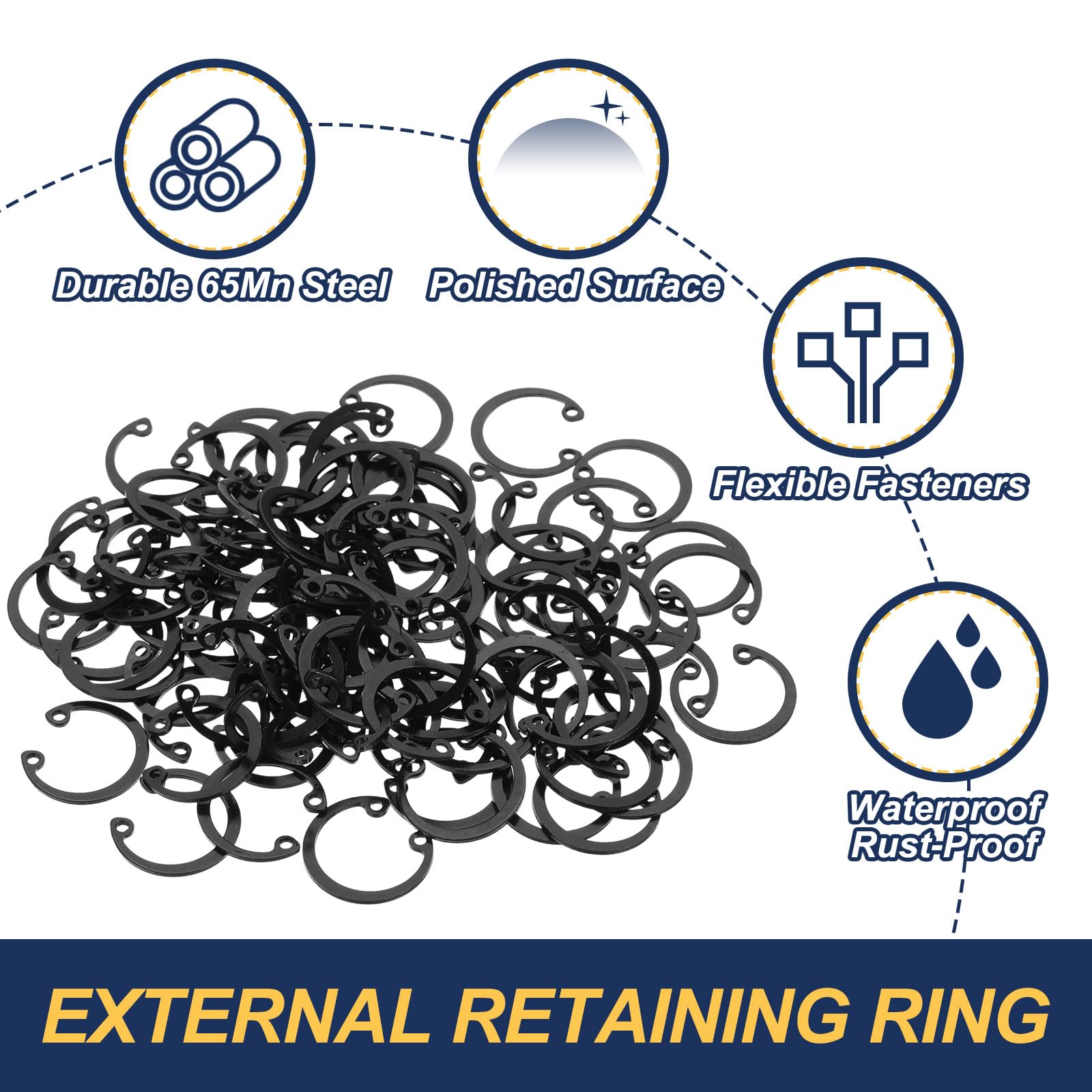 PATIKIL 100 Pcs Internal Retaining Rings - Image 3