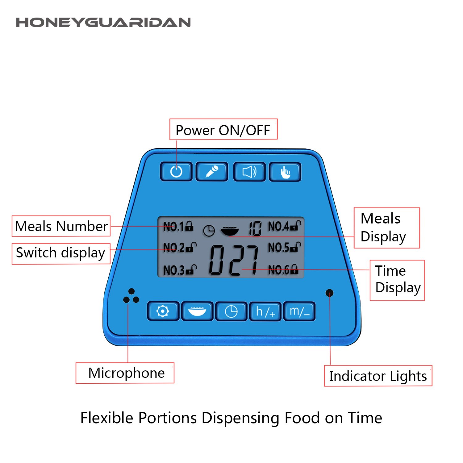 honeyguaridan a26 automatic pet feeder