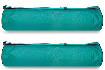 Panchtatava Full Zipper Yoga Mat Bag, Exercise Mat Carry Bag with Broad Shoulder Strap (Yoga Mat Cover) (Ocean Blue_Pack of 2_Plain)