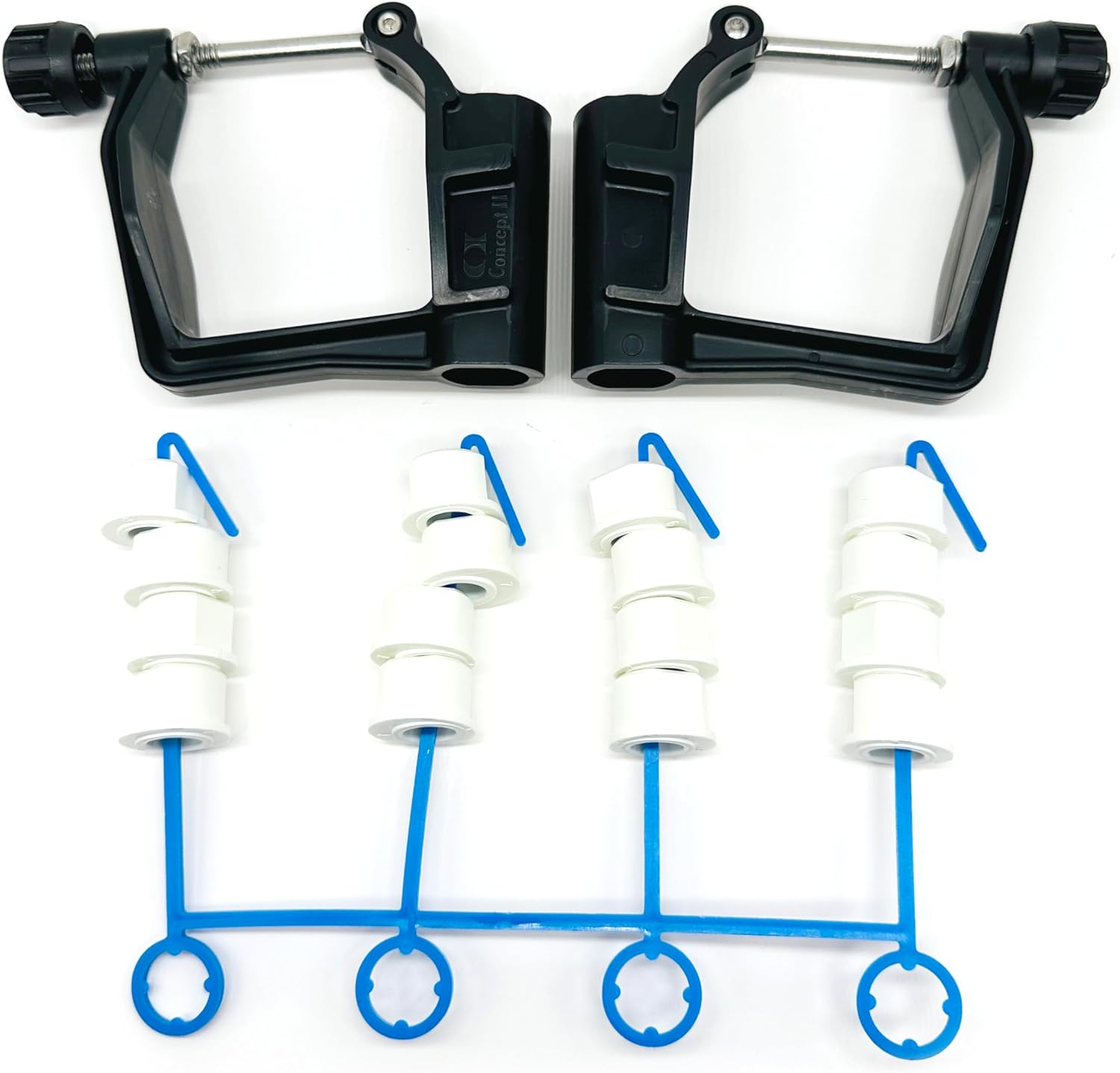 Concept2 Scull Oarlock Kit with White Pitch Bushings for 7/16 in Rigger Pin, 470