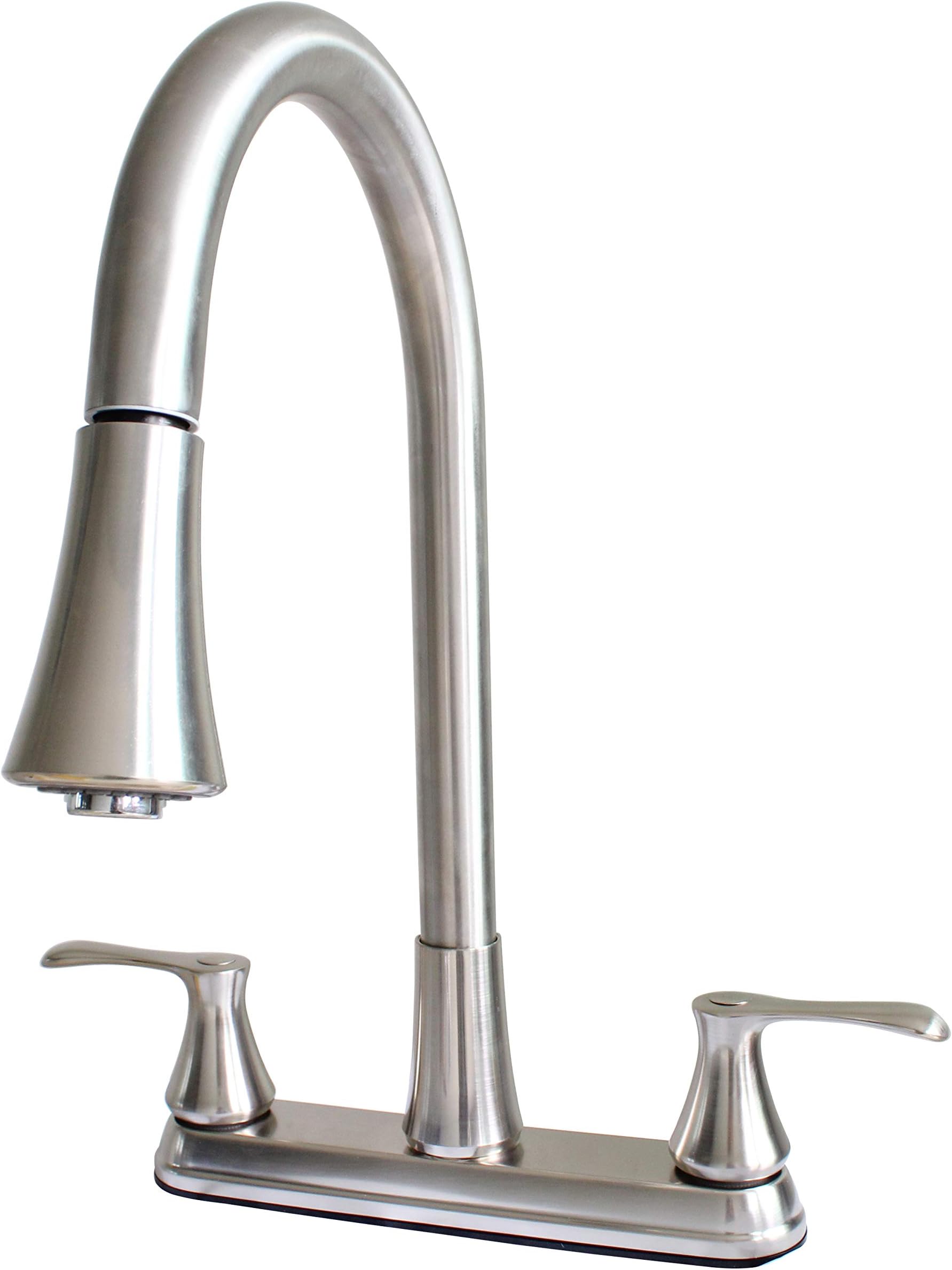 Wasserman 22167143 - Kitchen Sink Faucet Double Handle Pull Down Spay with 28mm Spout