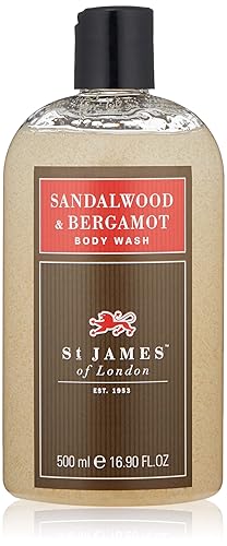 St James of London Jabón corporal de sándalo y bergamota, 16.9 onzas líquidas