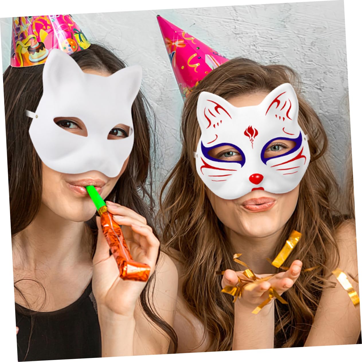 Cabilock 24pezzi Maschere Vuote in Per Da Te Pittura Personalità Adatte Per Feste in Maschera Halloween e Feste
