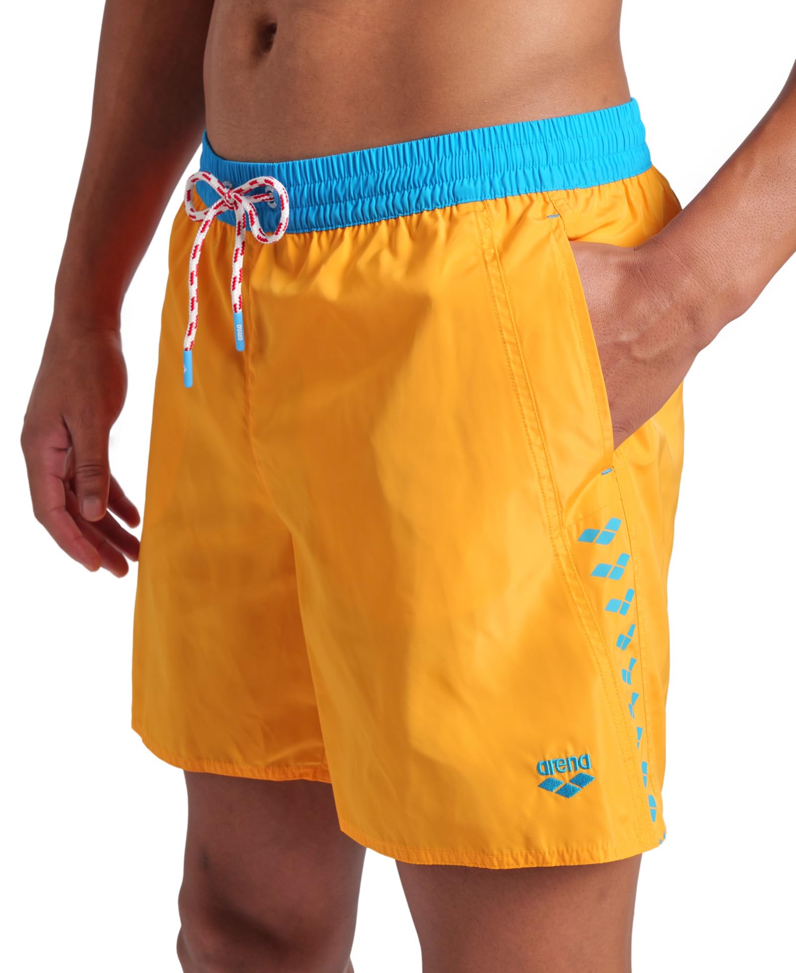 ARENA Men's Team Stripe Beach Boxer Short de Playa Hombre