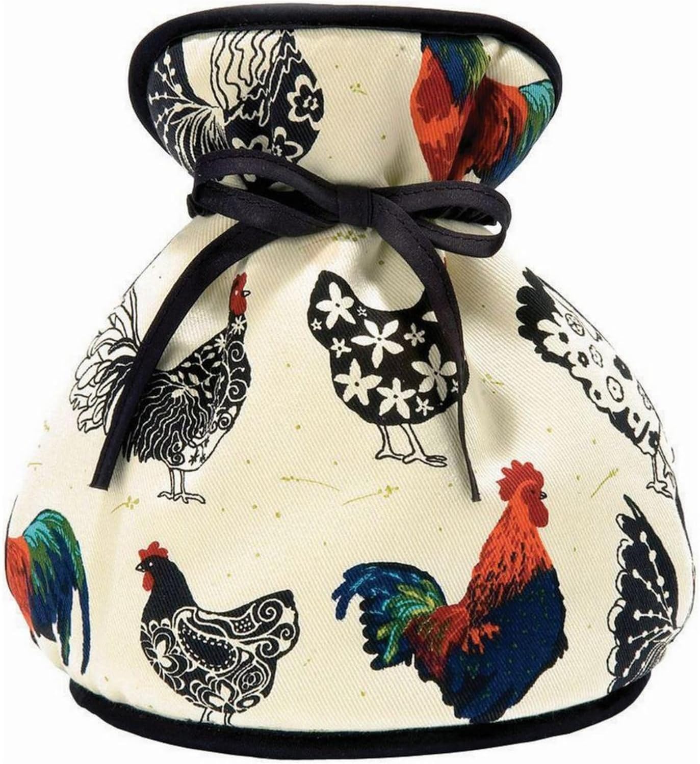 Ulster Weavers Tea Cosy Muff - Vibrant Kitchen Accessory, 100% Cotton, Warming & Insulating, Machine Washable - Perfect for a Traditional English High Tea Experience, Rooster, Cream