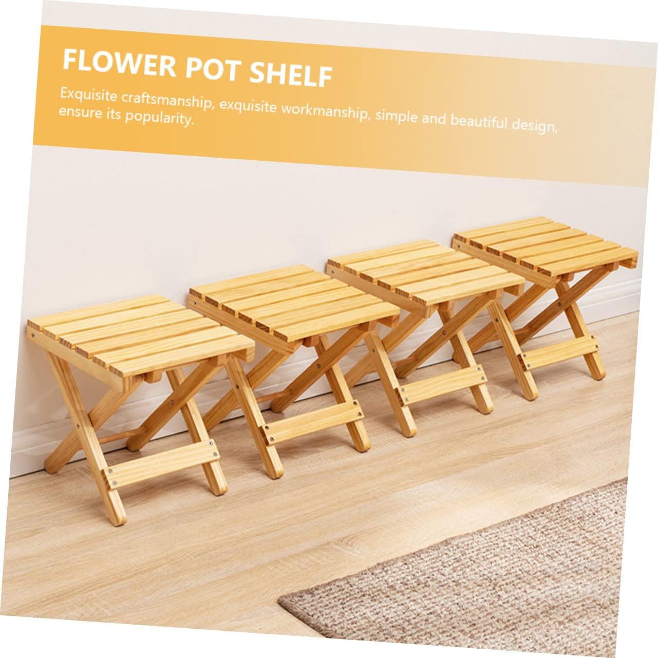 Portable Wooden Folding Table Outdoor Small Picnic Rv Furniture Sturdy Side Table Stool