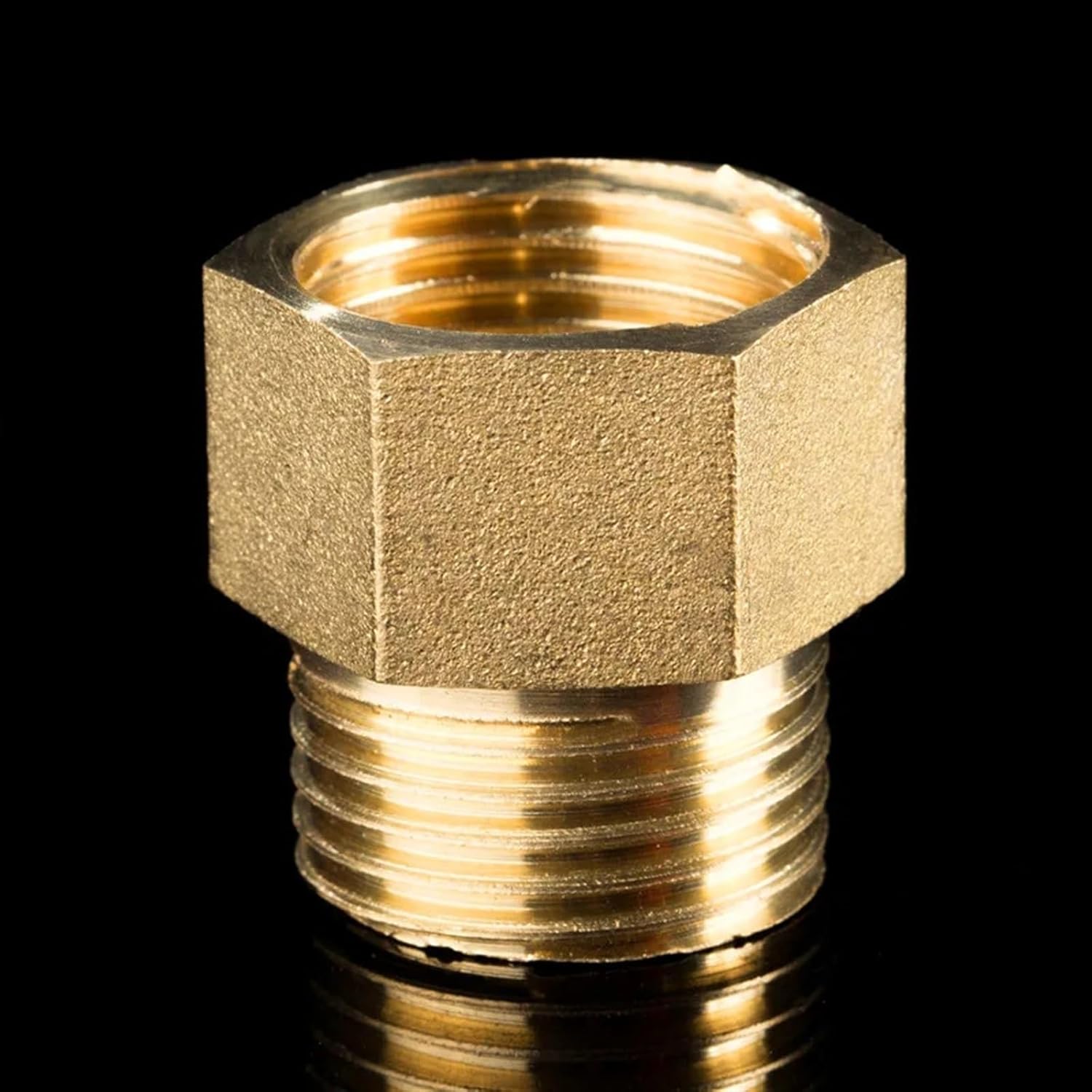Brass Fitting F/M 1/8inch 1/4inch 3/8inch 1/2inch 3/4inch Female To Male Thread Brass Pipe Connectors Copper Coupler Adapter Threaded Joint 1Pcs(G3I4-G1I2)