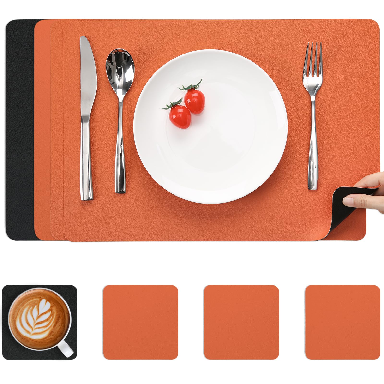 Myir JUN Leather Table Mats and Coasters