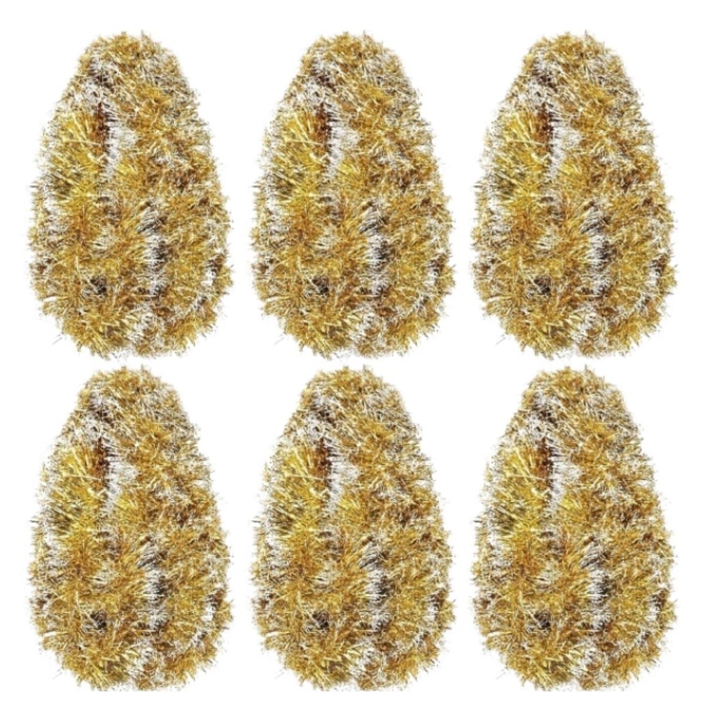 Lametta Weihnachtsbaum 6,5 Fuß Lange Weihnachts-Lametta-Girlande for Drinnen Und Draußen – Partyzubehör Girlande Weihnachten(Gold)