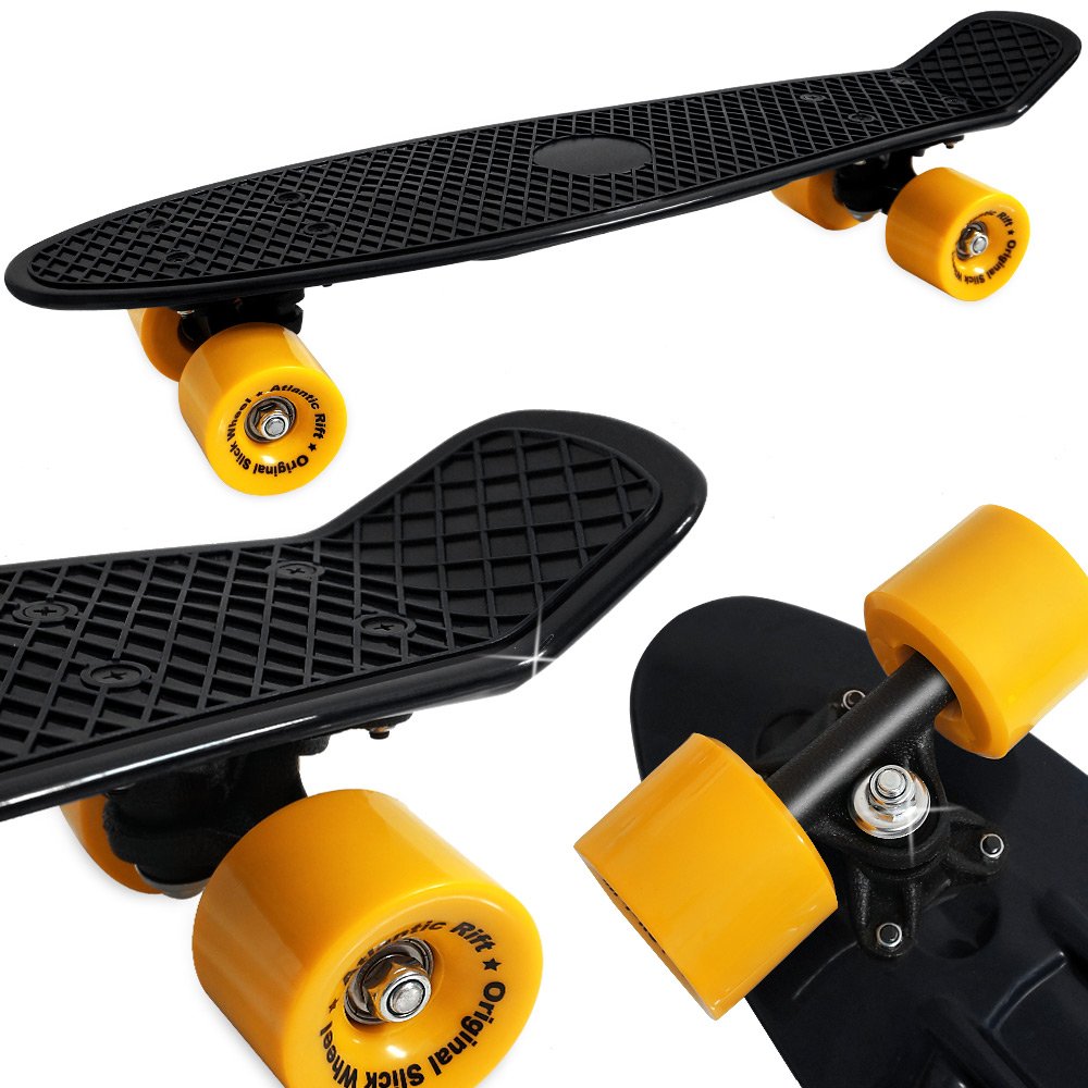 Deuba Skateboard Retro Planche à roulettes Design Sport Glisse Urbaine Violet Gris
