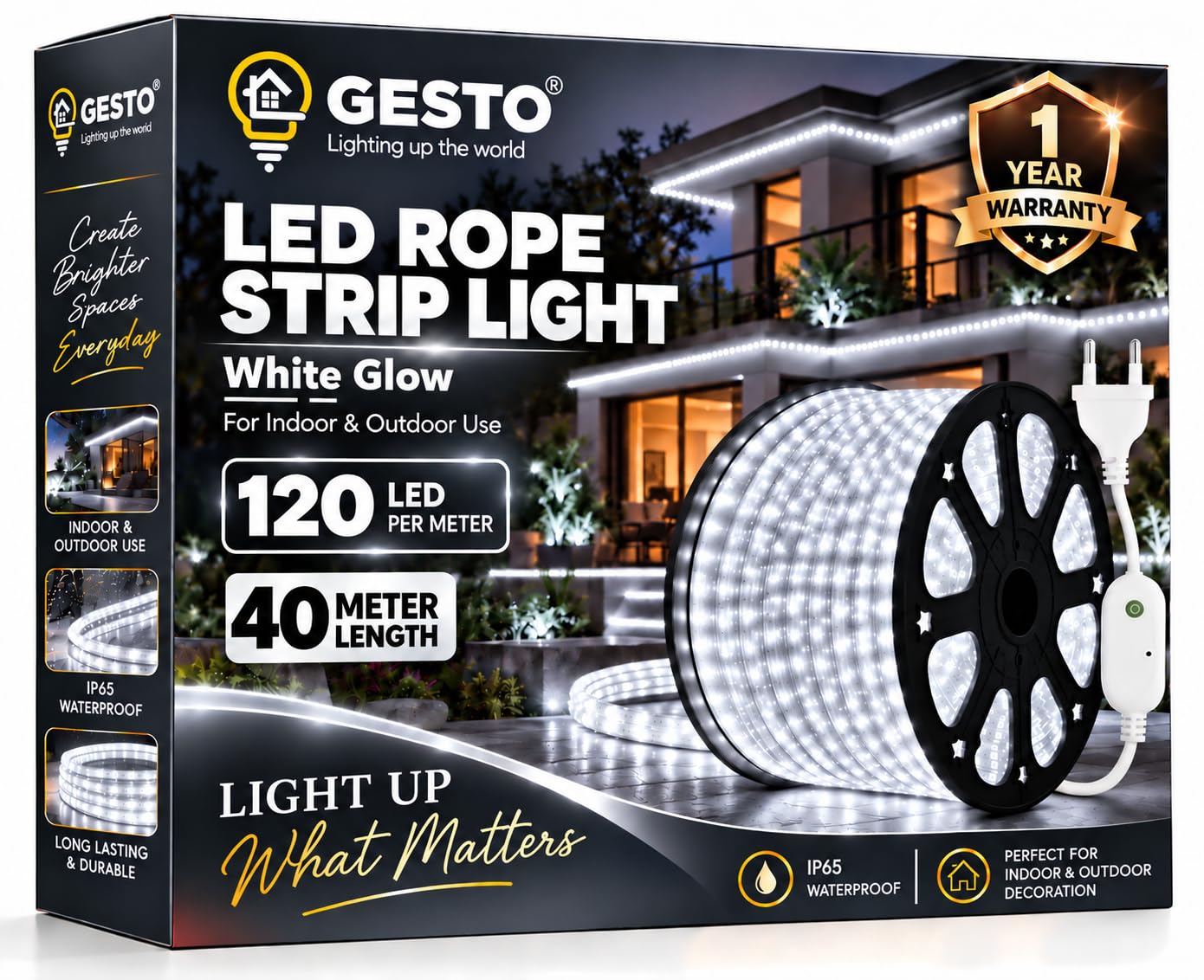 Gesto RGB LED Strip Lights - 15m Multicolor, 8 Modes -11