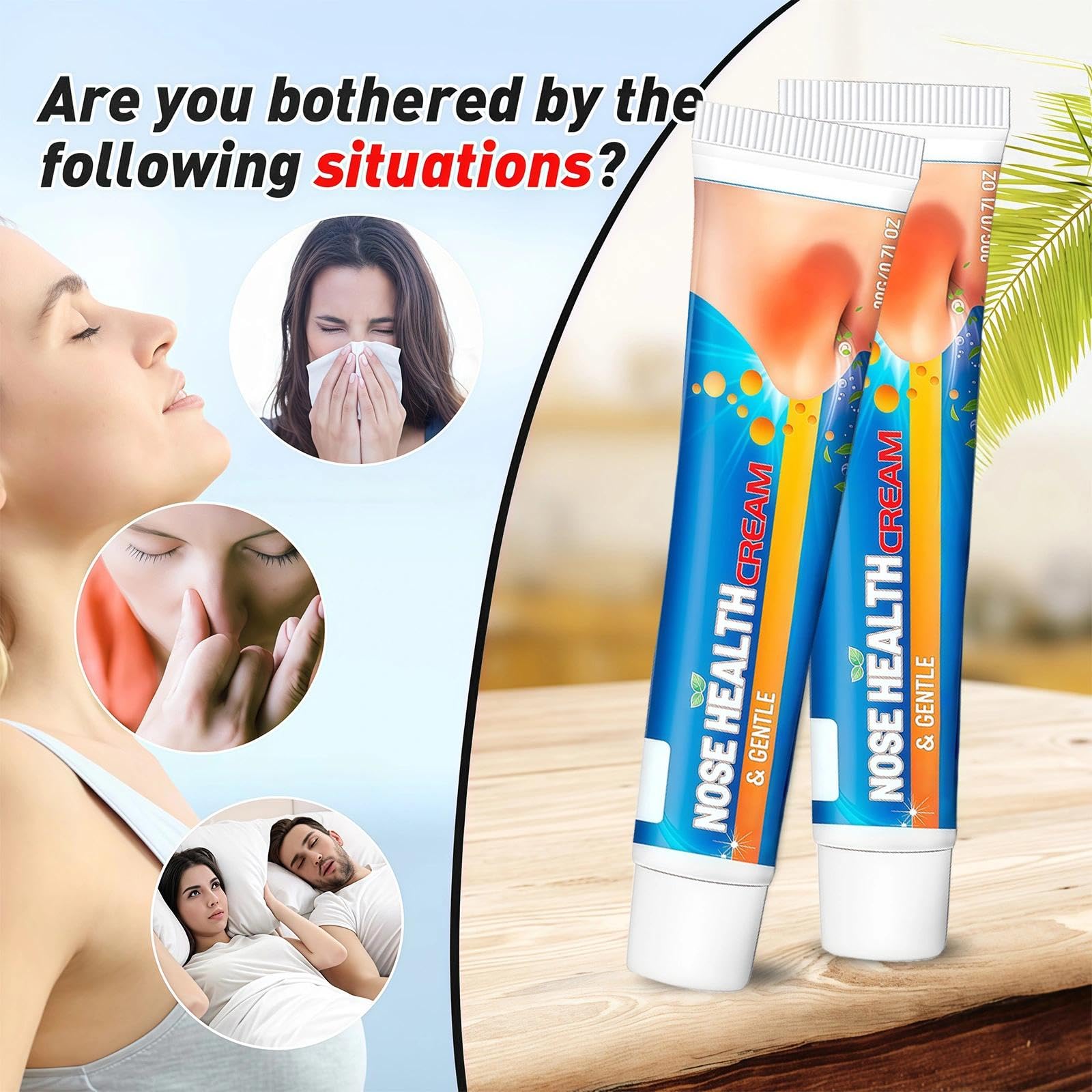 Nasal Cream & Gel Moisturiser for Dry Nose, Non-Irritating Hydrating Nasal Moisturiser, Portable Dry Nose Care - 2