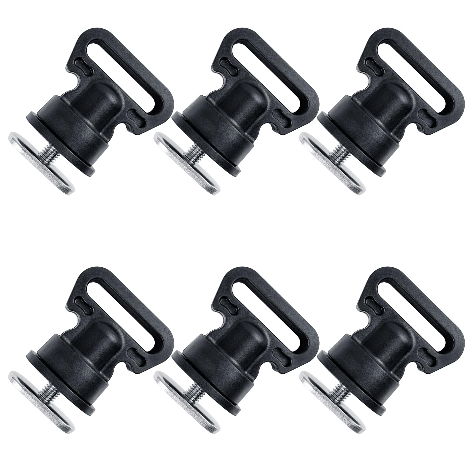 6 piezas de amarre vertical de montaje en pista, riel de amarre para riel de kayak, ojales de amarre, accesorios marinos para kayak, canoa, barco, cuerdas elásticas