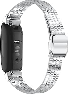 AISPORTS Compatibel met Fitbit Inspire 3 Band Leer voor Vrouwen Mannen