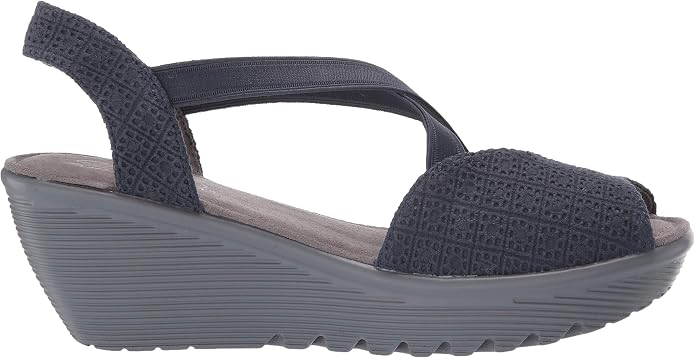 Amazon.com: Skechers Sandalia de cuña con puntera abierta paralela para  mujer : Ropa, Zapatos y Joyería
