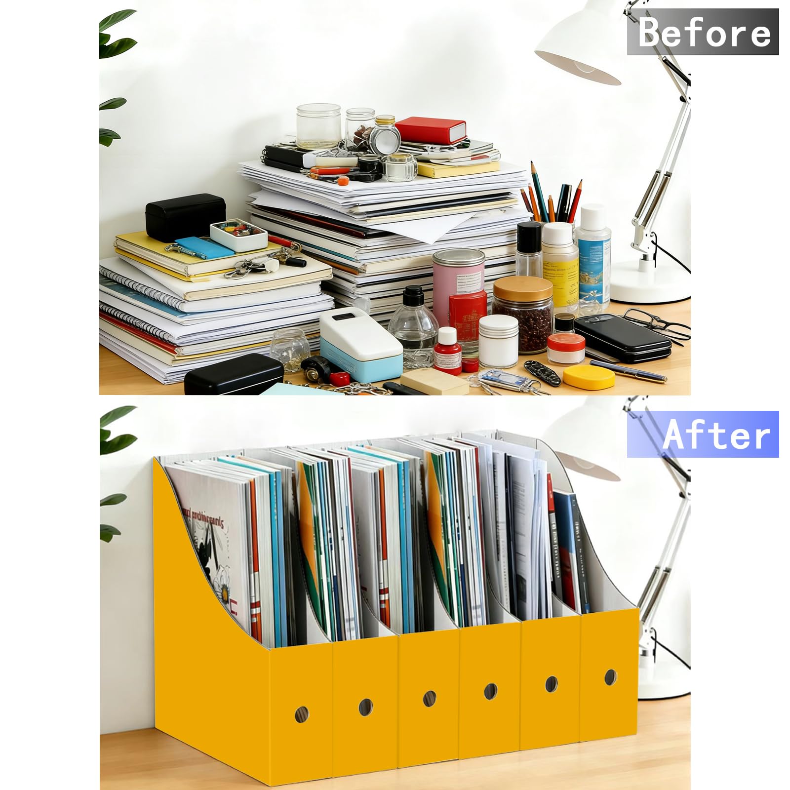 本棚・本収納 HUMAN MADE ACRYLIC FILE BOX SMALL Yellow 本棚・本収納