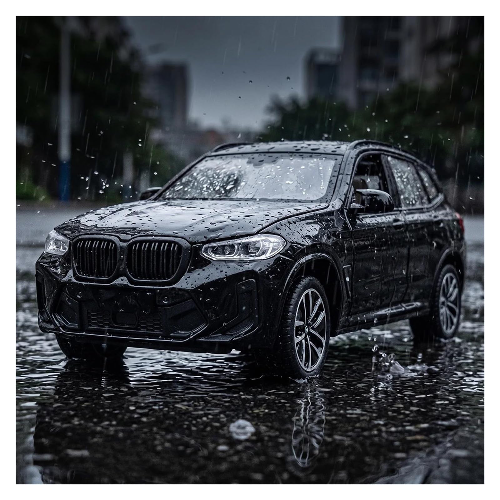 Modellini Auto Modellino Diecast Per BMW X3 M X3M G01 Modellino Auto | 1:32 Collezione Metallo Scala Modello(Nero)