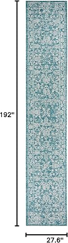 Vista 214 de SAFAVIEH Courtyard Collection - Alfombra decorativa, 2 pies 3 pulgadas x 5 pies, turquesa, no desprende pelusa y de fácil cuidado, para interiores